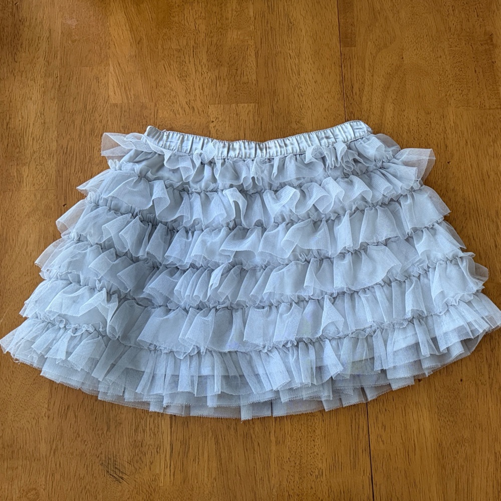 GAP Kids Layered Ruffle Mini Skirt in Gray
